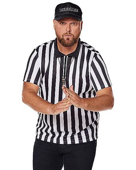 Adult Referee Plus Size Costume Kit 1 Adult Referee Plus Size Costume Kit
