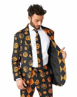 Adult Distressed Pumpkin Party Suit -Spook & Style Shop 01587179 d