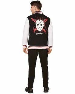 Adult Jason Voorhees Varsity Jacket - Friday The 13th -Spook & Style Shop 01587211 c