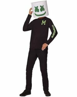 Kids Glow In The Dark Marshmello Costume Kit