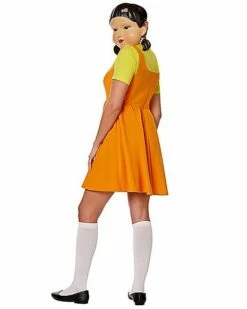 Adult Young-hee Doll Dress Costume - Squid Game -Spook & Style Shop 01597616 b