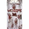 Bloody Handprints Welcome Door Cover