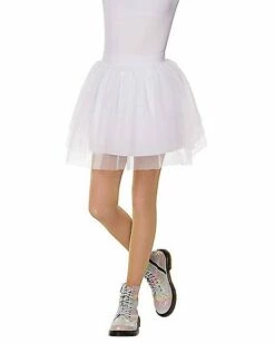 Kids White Tulle Skirt