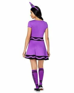 Adult Vivid Violet Crayon Dress Costume - Crayola -Spook & Style Shop 01600527 b