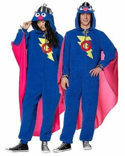 Adult Super Grover Union Suit - Sesame Street