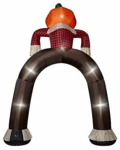 12 Ft Light-Up Pumpkin Scarecrow Inflatable Archway 7 12 Ft Light-Up Pumpkin Scarecrow Inflatable Archway -Spook & Style Shop 01602218 c