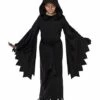 Kids Hooded Black Robe Costume