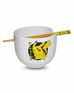 Pikachu Bowl With Chopsticks 20 Oz. - Pokemon