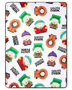 8 Bit Print Sherpa Fleece Blanket - South Park