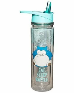 Snorlax Eat Sleep Battle Water Bottle Pokemon - 18 Oz. -Spook & Style Shop 03994084 c