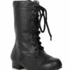 Kids Black Combat Boots