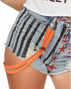 Harley Quinn Denim Shorts And Suspenders - Birds Of Prey -Spook & Style Shop 07563174 d