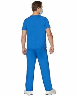 Adult Blue Medical Scrubs Costume -Spook & Style Shop 07574312 d