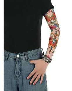 Punk Flower Sleeve Tattoo