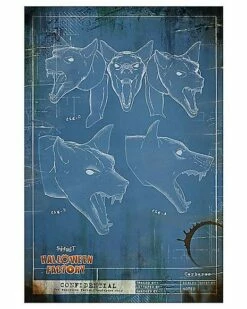 Spirit Halloween Factory Animatronic Blueprint Posters - 4 Pack -Spook & Style Shop 07639347 d